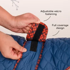 HUFT Grrberry Quilted Dog Jacket - Teal Blue