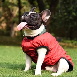 HUFT Inside Out Reversible Dog Jacket - Olive Green/Red