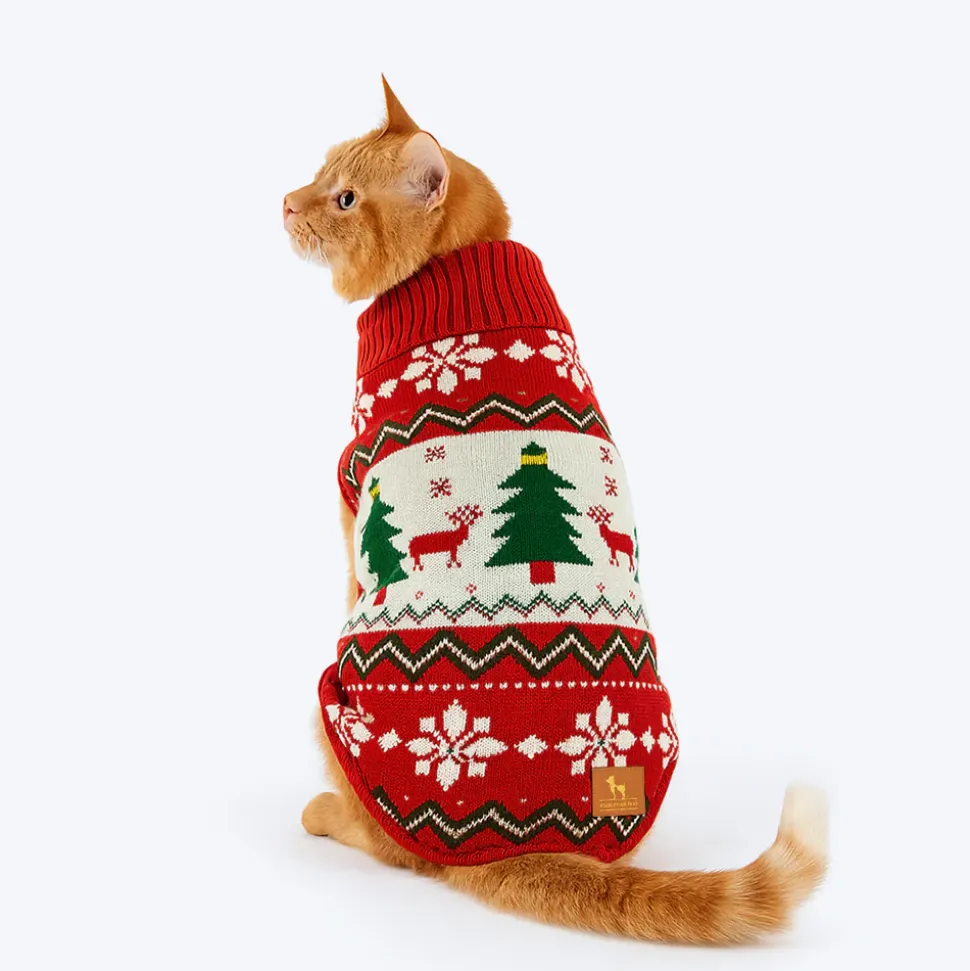 HUFT Jolly Jumper Sweater For Cat - Red