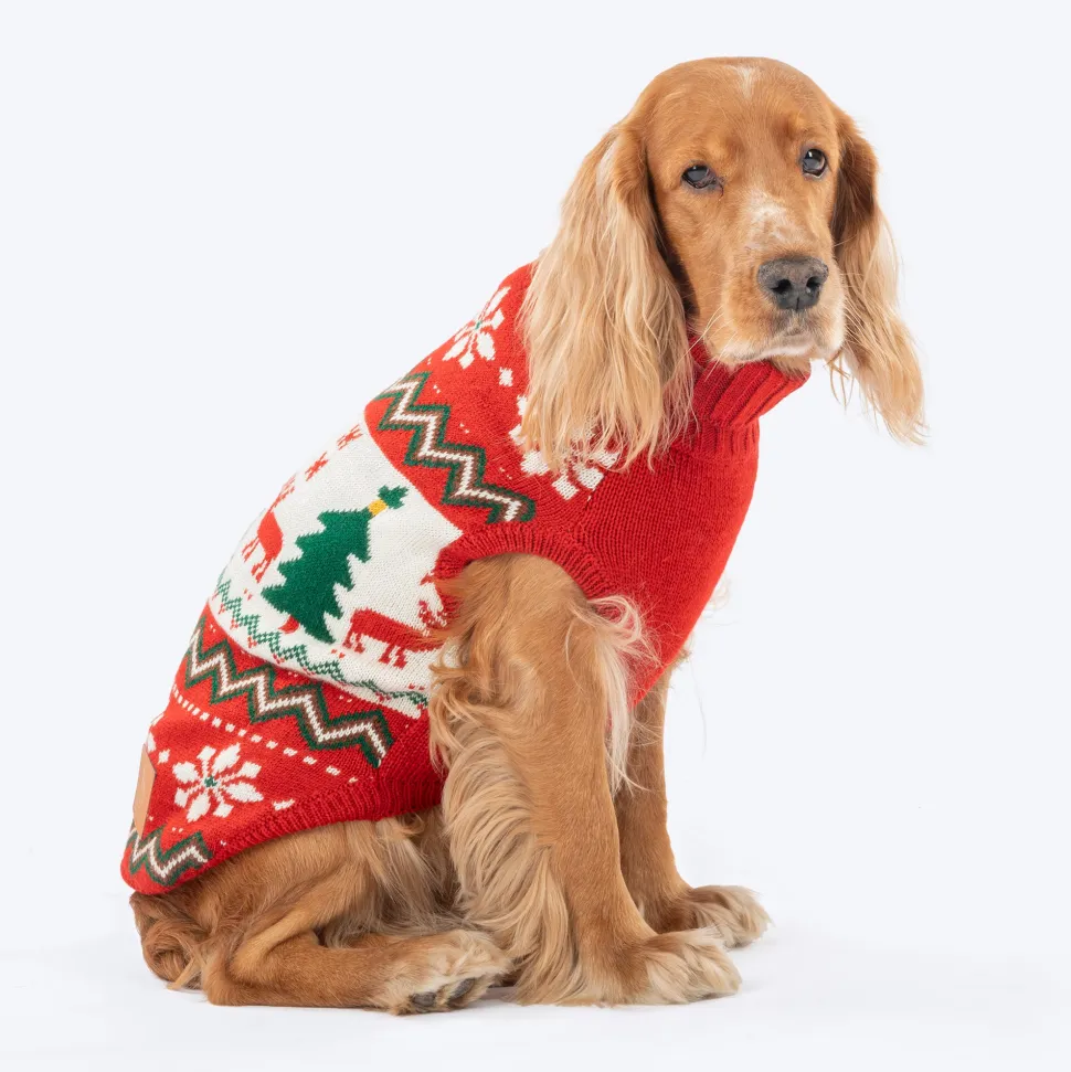 HUFT Jolly Jumper Sweater For Dog - Red