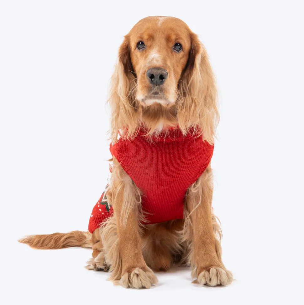 HUFT Jolly Jumper Sweater For Dog - Red
