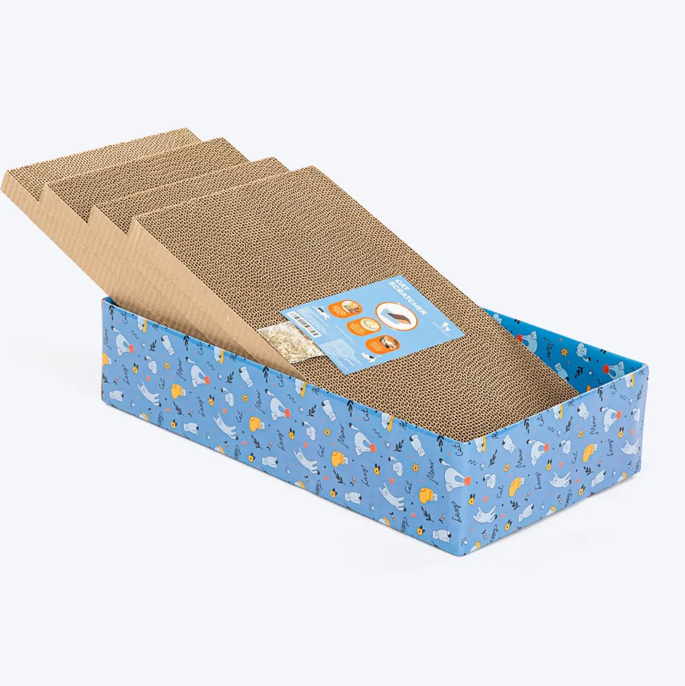 HUFT Kitty Crate Scratcher For Cat - Blue
