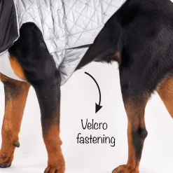 HUFT Luxe Stud Quilted Jacket For Dogs - Silver