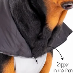 HUFT Luxe Stud Quilted Jacket For Dogs - Silver