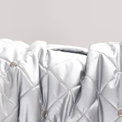 HUFT Luxe Stud Quilted Jacket For Dogs - Silver
