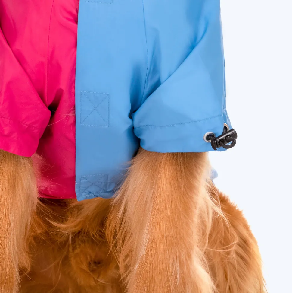 HUFT Magical Mist Dog Raincoat - Light Blue & Pink