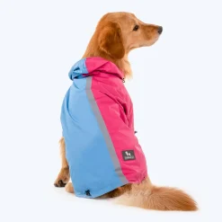 HUFT Magical Mist Dog Raincoat - Light Blue & Pink