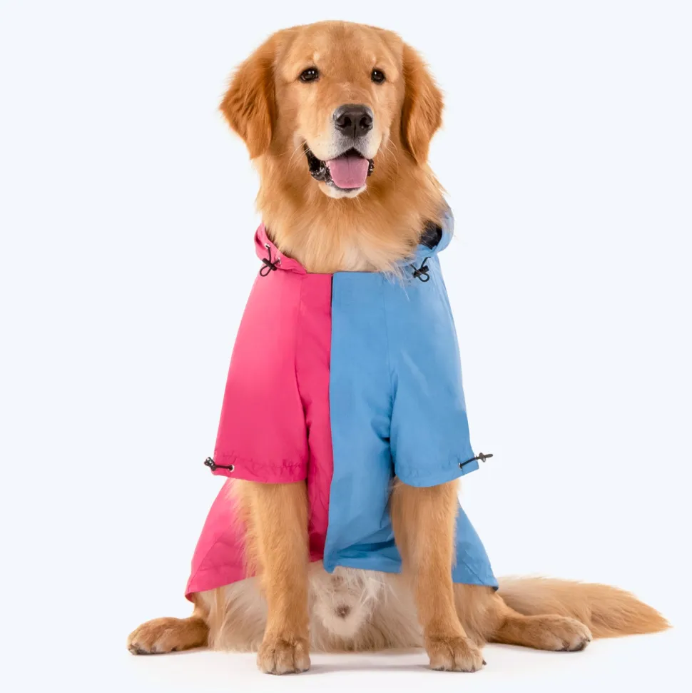 HUFT Magical Mist Dog Raincoat - Light Blue & Pink