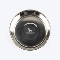 HUFT Marble Mirage Printed Steel Bowl For Dog - White