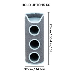 HUFT Meow Mansion Cat Tower For Cats - Grey