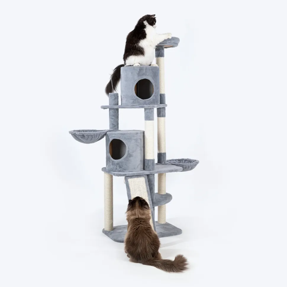 HUFT Meowtrix Tower Multipurpose Cat Tree - Grey