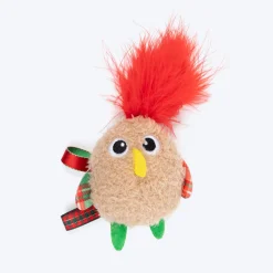 HUFT Merry Buddies Plush Toys With Catnip For Cat - Beige & Red - Set Of 2