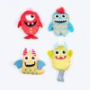 HUFT Mini Monsters Plush Toys For Cat - Pack of 4