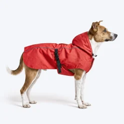 HUFT Monsoon Mate Easywear Raincoat For Dog - Red