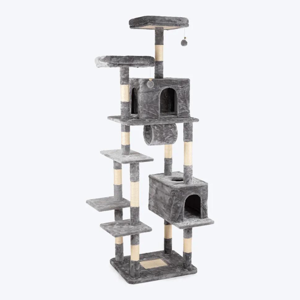 HUFT Pawfect Peak Multipurpose Cat Tree - Grey
