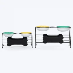 HUFT Pawlicious Double Diner For Dog - Multicolor