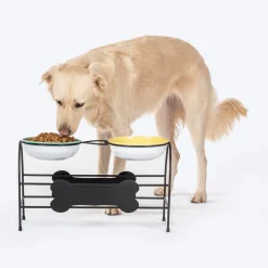 HUFT Pawlicious Double Diner For Dog - Multicolor
