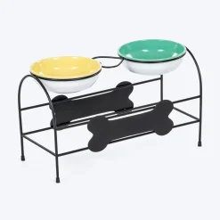 HUFT Pawlicious Double Diner For Dog - Multicolor