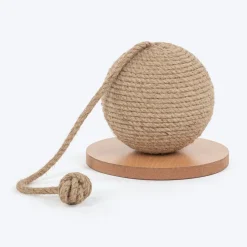 HUFT Pawplay Scratcher With Toy For Cat - Brown