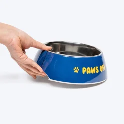 HUFT Paws Off Printed Melamine Bowl for Dogs - Blue