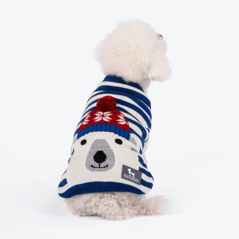 HUFT Polar Bear Striped Sweater For Dog - Multicolor