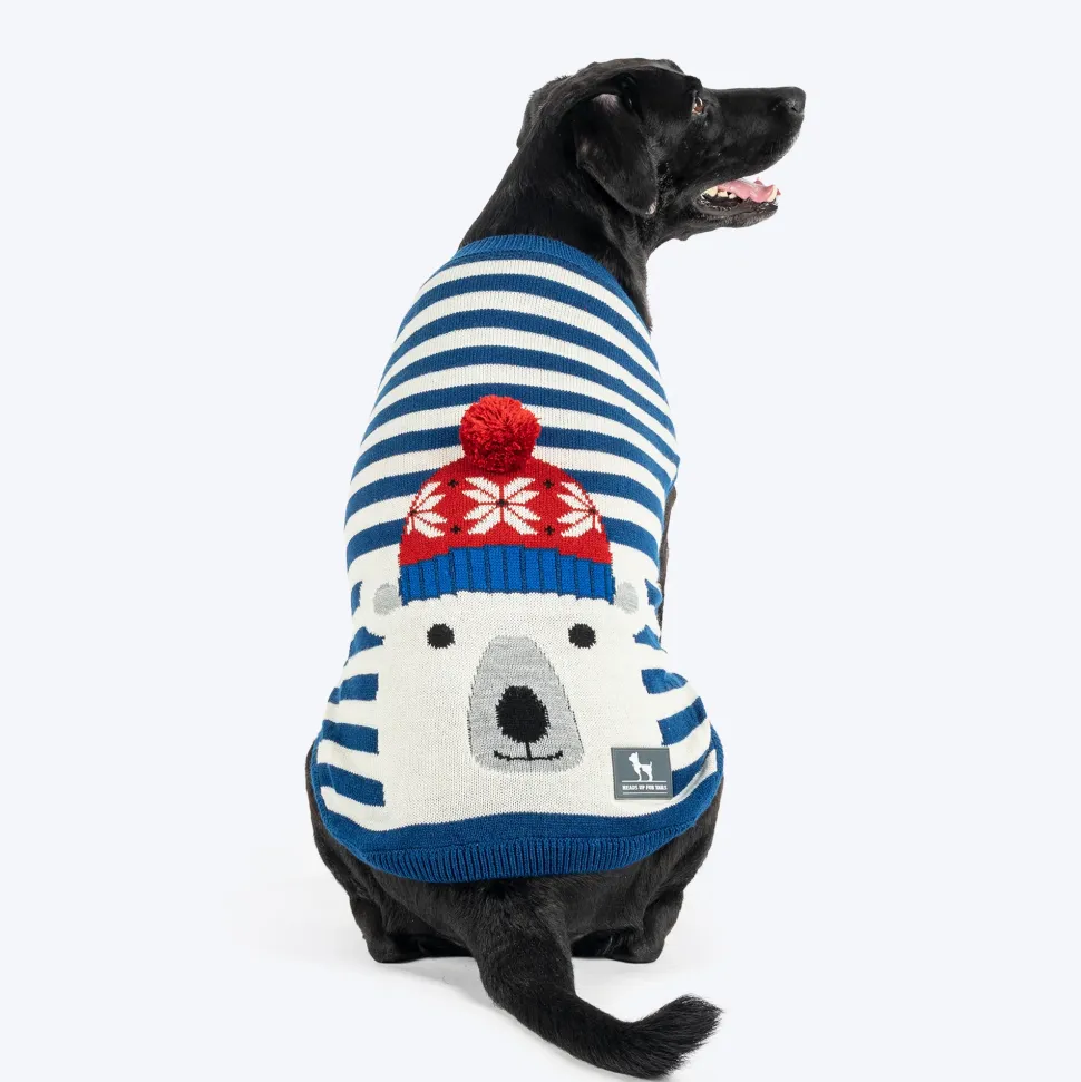 HUFT Polar Bear Striped Sweater For Dog - Multicolor