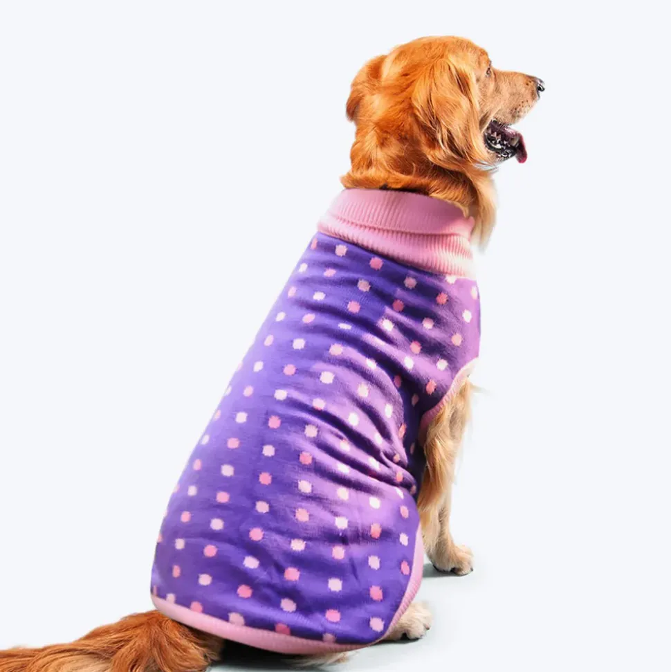 HUFT Polka Dog Sweater - Dotted Purple
