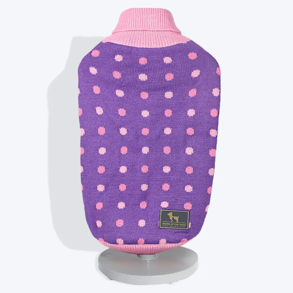 HUFT Polka Dog Sweater - Dotted Purple