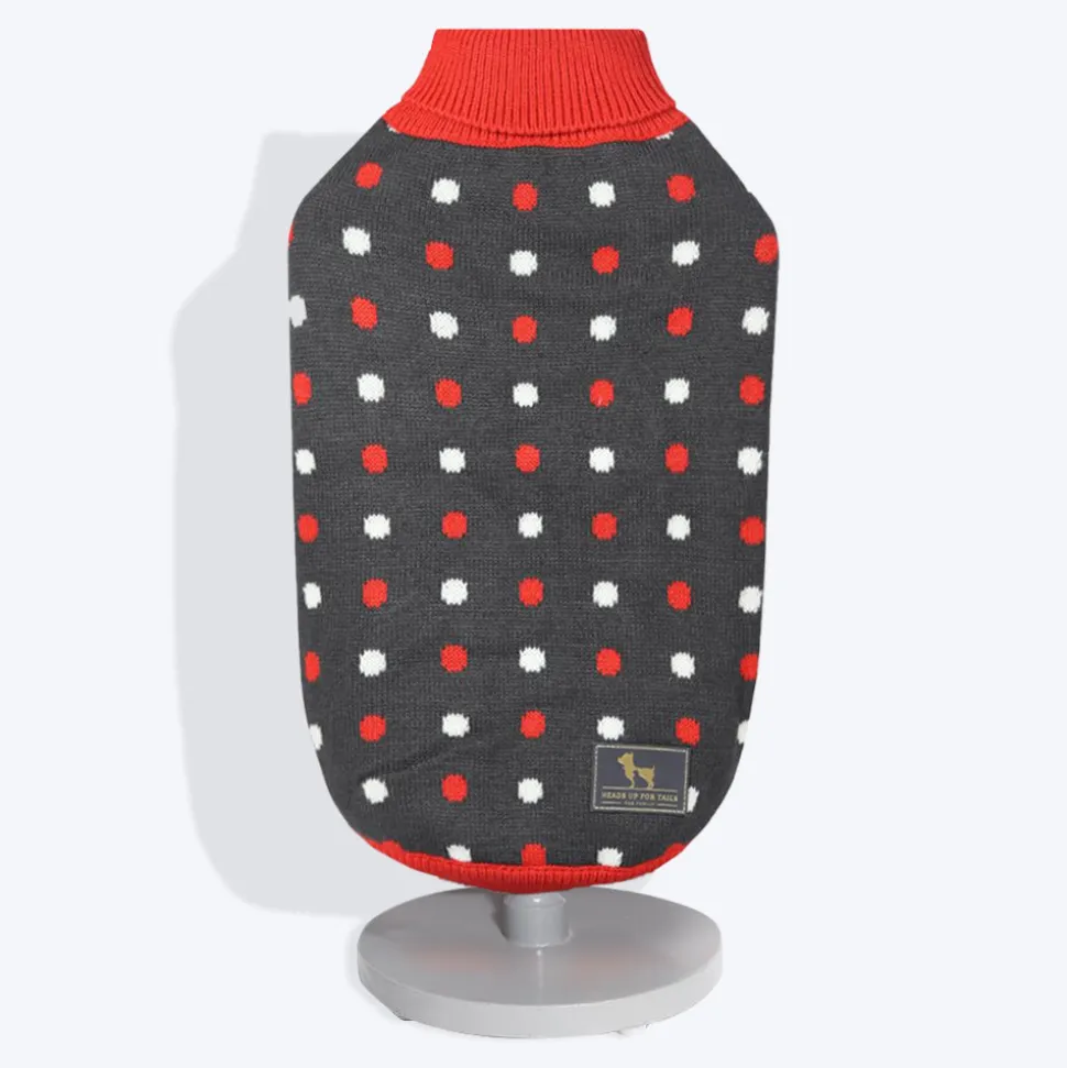 HUFT Polka Dog Sweater - Dotted Dark Grey