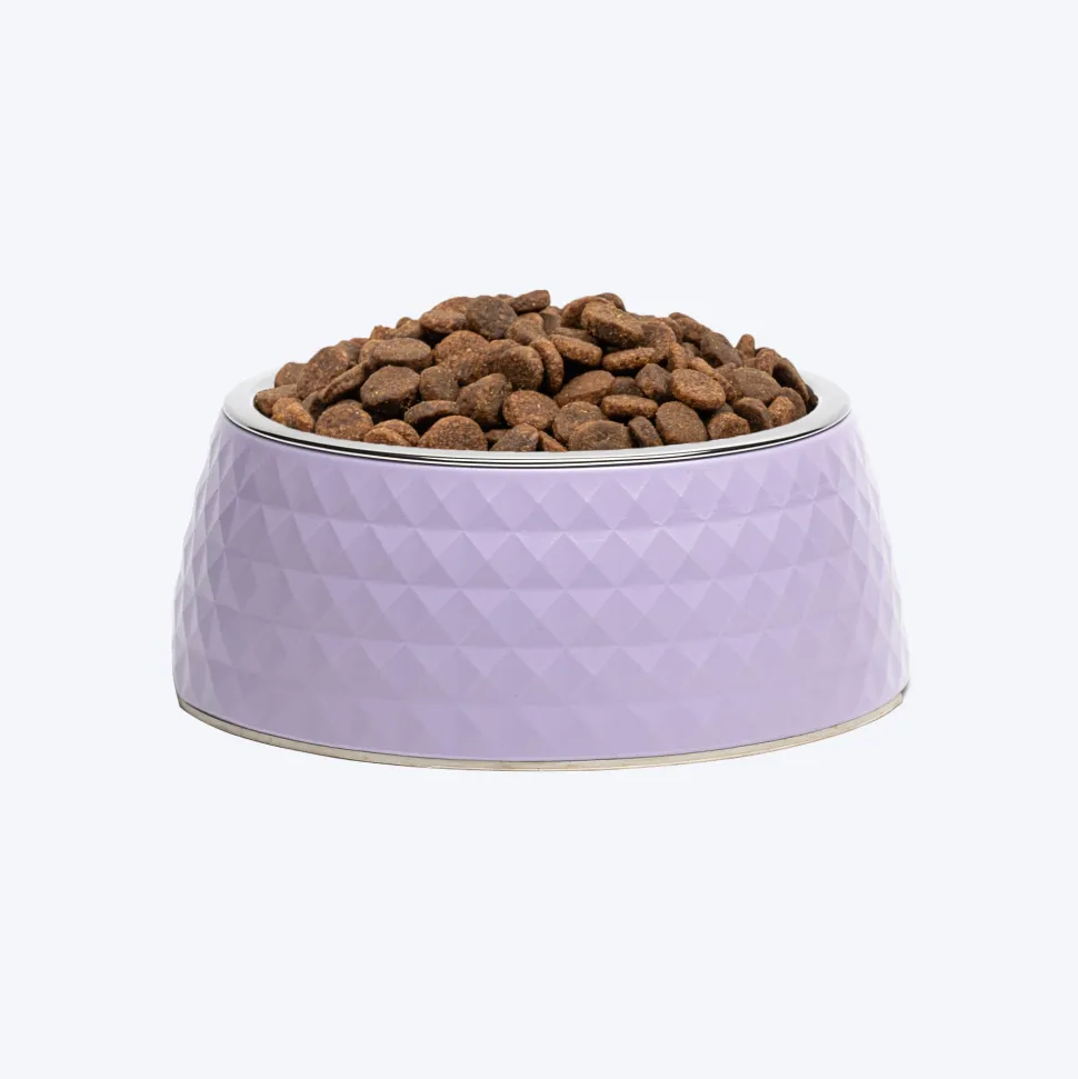 HUFT Prism Embossed Melamine Bowl For Dogs - Lilac