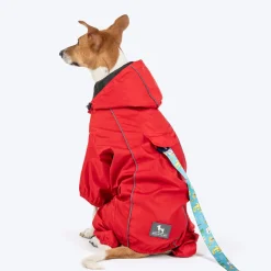 HUFT Puddle Jumper Full Coverage Raincoat For Dog - Red