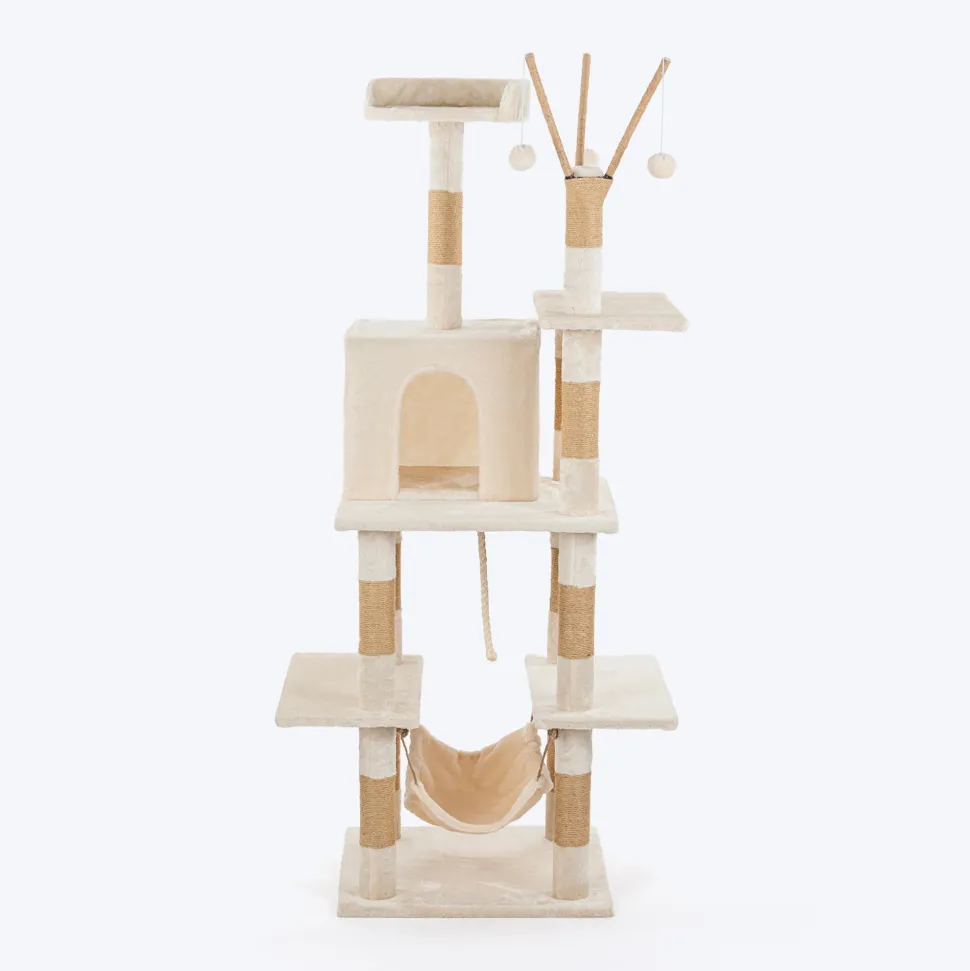 HUFT Purrch Paradise Multipurpose Cat Tree - Beige
