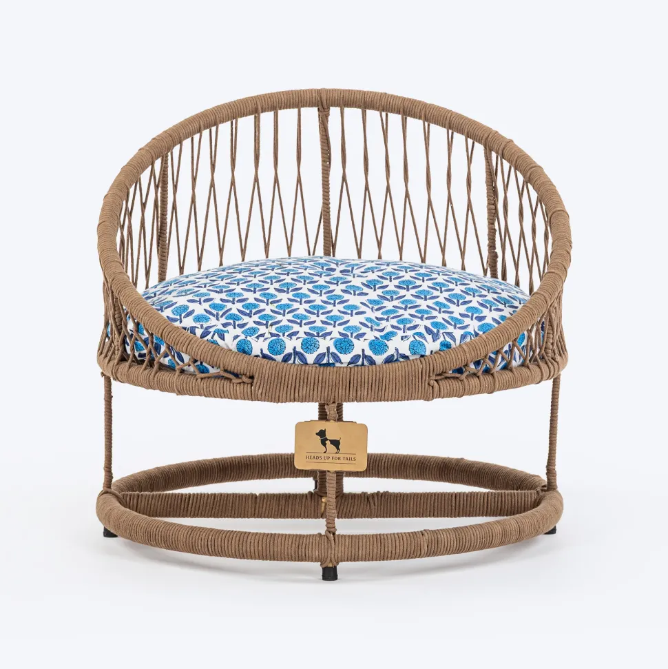 HUFT Purrfect Snuggle Elevated Bed With Cushion For Cat - Brown
