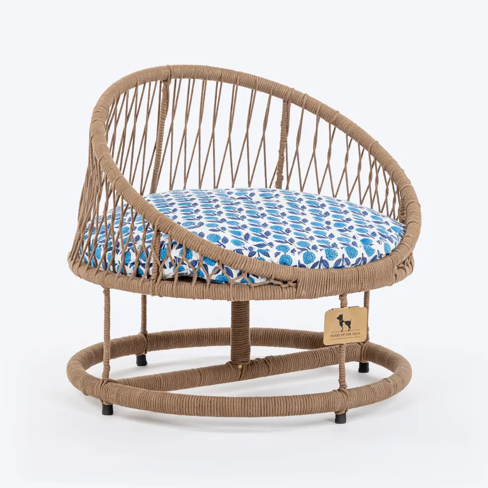 HUFT Purrfect Snuggle Elevated Bed With Cushion For Cat - Brown