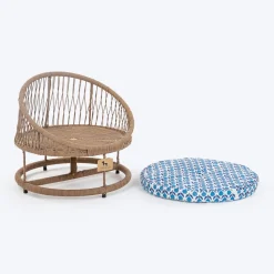 HUFT Purrfect Snuggle Elevated Bed With Cushion For Cat - Brown