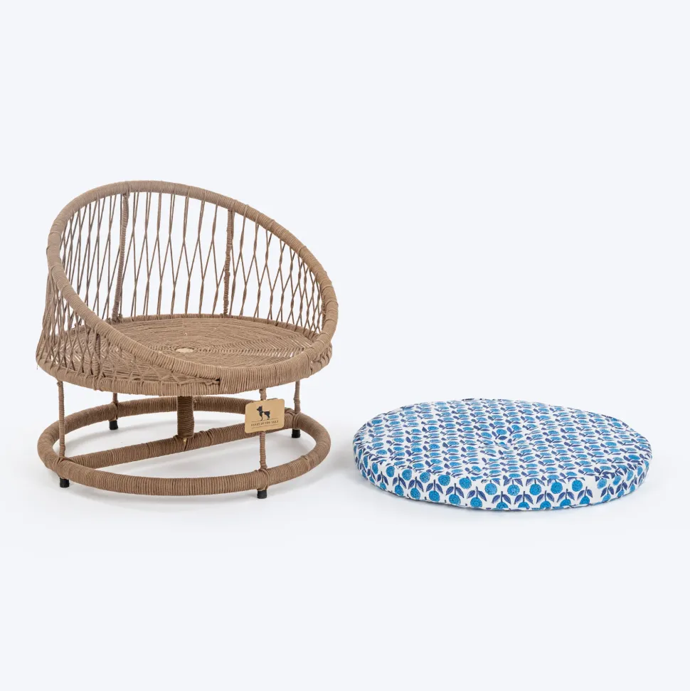 HUFT Purrfect Snuggle Elevated Bed With Cushion For Cat - Brown