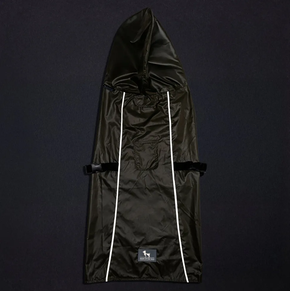 HUFT RainTail Wrap Raincoat For Dog - Olive