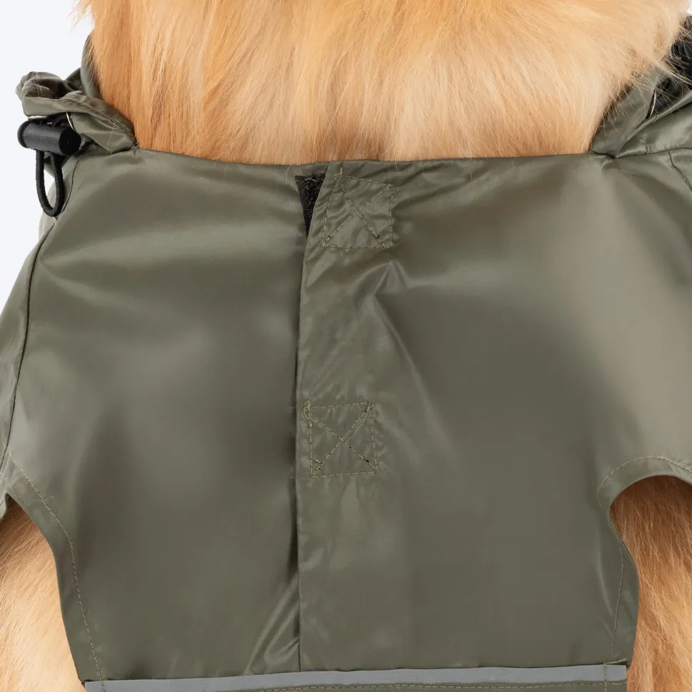 HUFT RainTail Wrap Raincoat For Dog - Olive