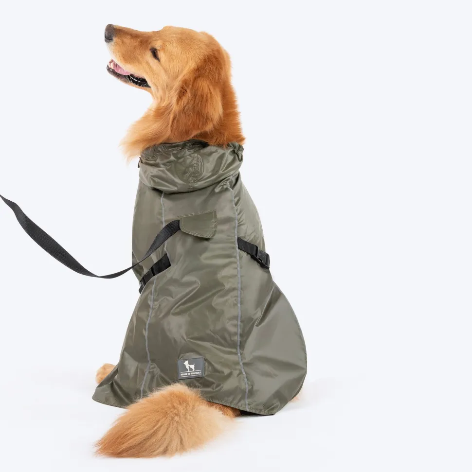 HUFT RainTail Wrap Raincoat For Dog - Olive