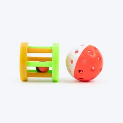 HUFT Rattle Frenzy Interactive Toy For Cat - Multicolor - Set Of 2