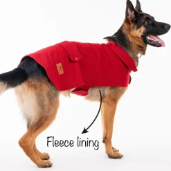 HUFT Rosy Cosy Dog Jacket - Red