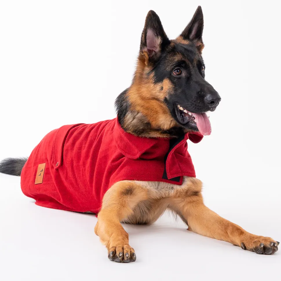 HUFT Rosy Cosy Dog Jacket - Red