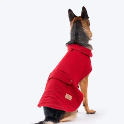 HUFT Rosy Cosy Dog Jacket - Red