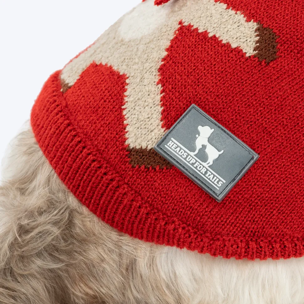 HUFT Rudolph’s Red-Nose Sweater For Cat - Red