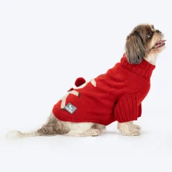 HUFT Rudolph's Red-Nose Sweater For Small Dog - Red