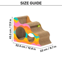 HUFT Scratch N' Hide Scratcher For Cat - Multicolor