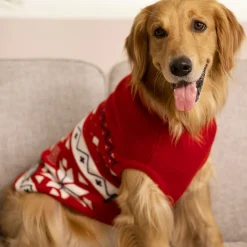 HUFT Snowflake Dog Sweater - Red
