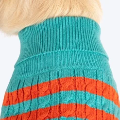 HUFT Snug Stripes Sweater For Dog - Turquoise Orange