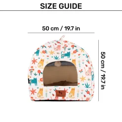 HUFT Snuggle Bloom Tent Bed For Cat - Multicolor