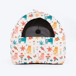 HUFT Snuggle Bloom Tent Bed For Cat - Multicolor